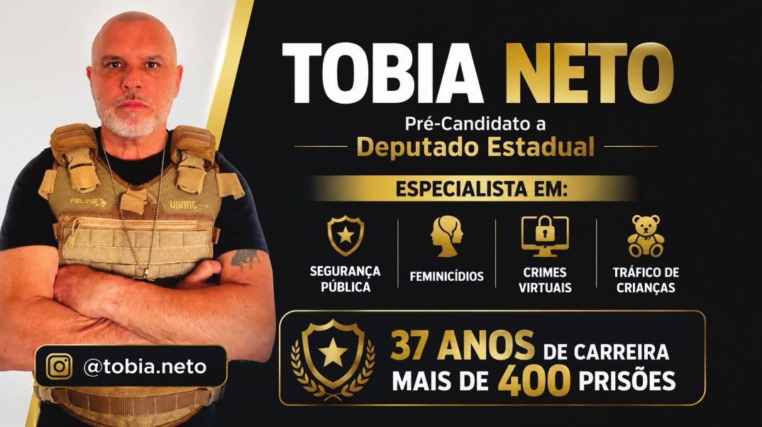 Tobia Neto, policial civil e pré-candidato a Deputado Estadual por São Paulo